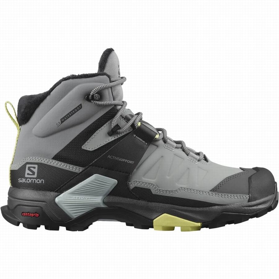 Salomon X Ultra 4 Mid Winter Thinsulate™ Climasalomon™ Nepromokavé Zimní Boty Dámské Šedé [LAN6183EC